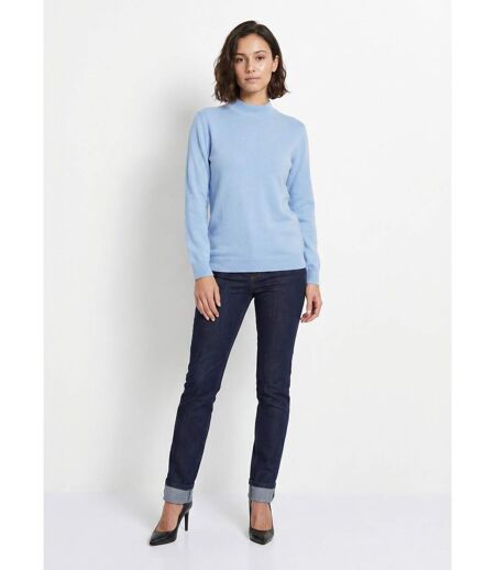 Pull chaud col montant avec laine et angora