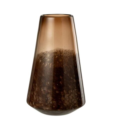 Vase Cône en Verre Lester 36cm Marron Foncé