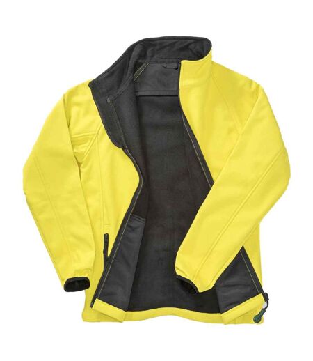 Mens Printable Soft Shell Jacket Yellow Black Result Core