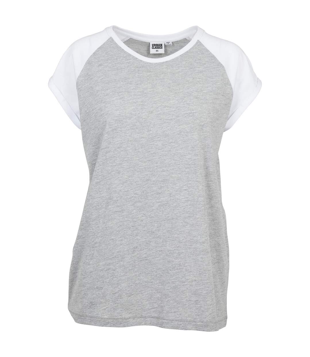 T-shirt Manches Raglan Motif/style Contrasté Femme Gris Blanc Urban Classics-1