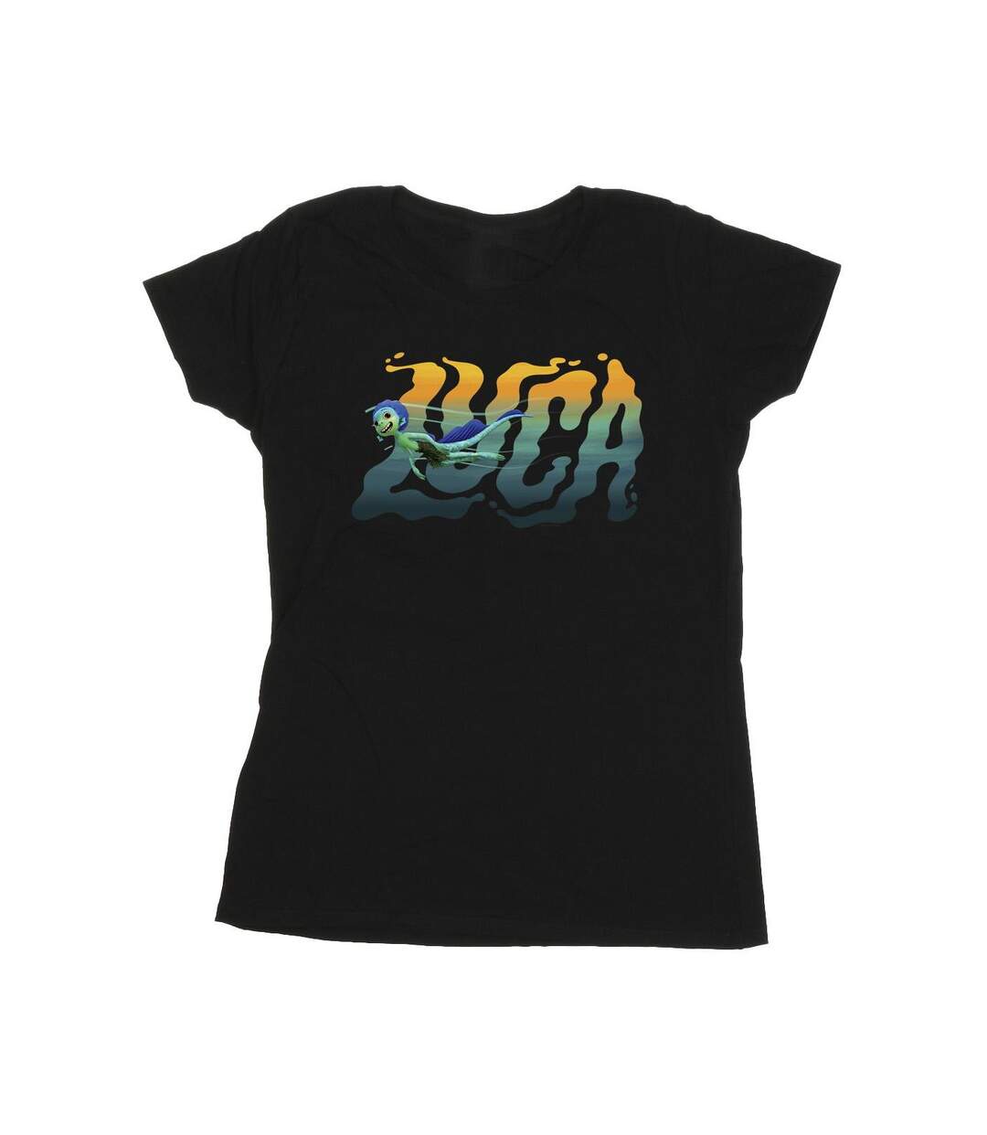 Disney T-shirt en coton Luca Swim Femme/Ladies (Noir) - UTBI26255-1