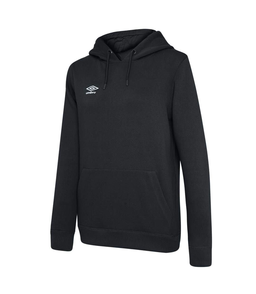 Womens/ladies Club Leisure Hoodie Black White Umbro-2