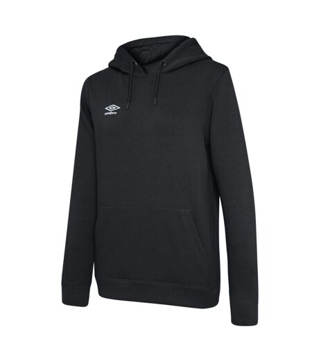 Womens/ladies Club Leisure Hoodie Black White Umbro