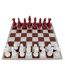 Jeu d'Échec en Verre Board 61cm Rouge & Blanc-4