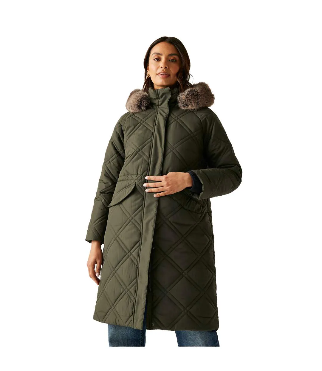 Doudoune Matelassée Freyla Femme Kaki Foncé Regatta-1