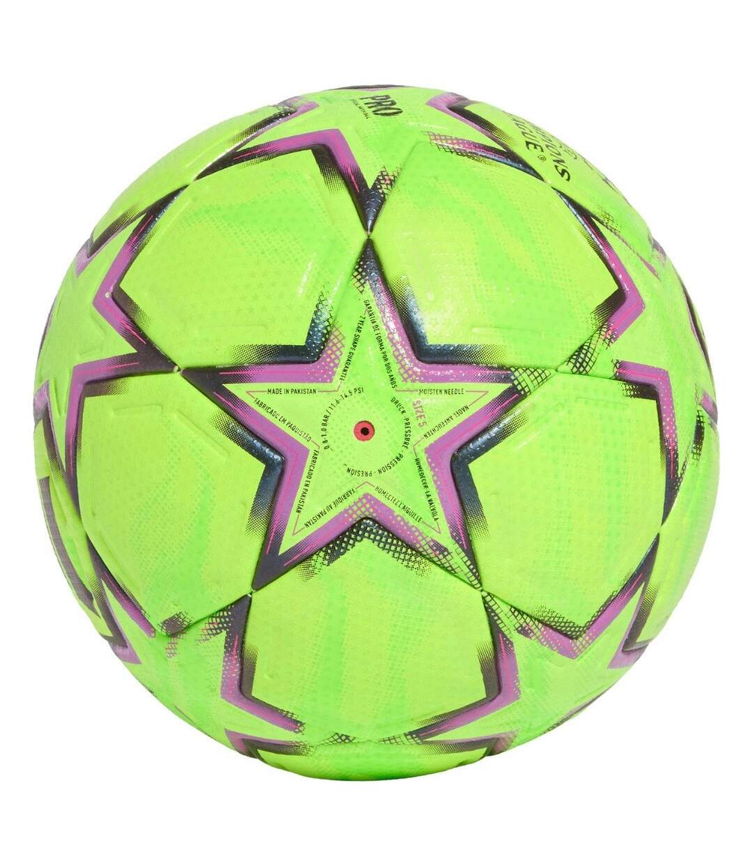 Ballon De Foot Pour Match Hiver Motif/style Ligue Des Champions De L´uefa Ucl Pro Taille 5 Jaune Fluo Violet Adidas-2