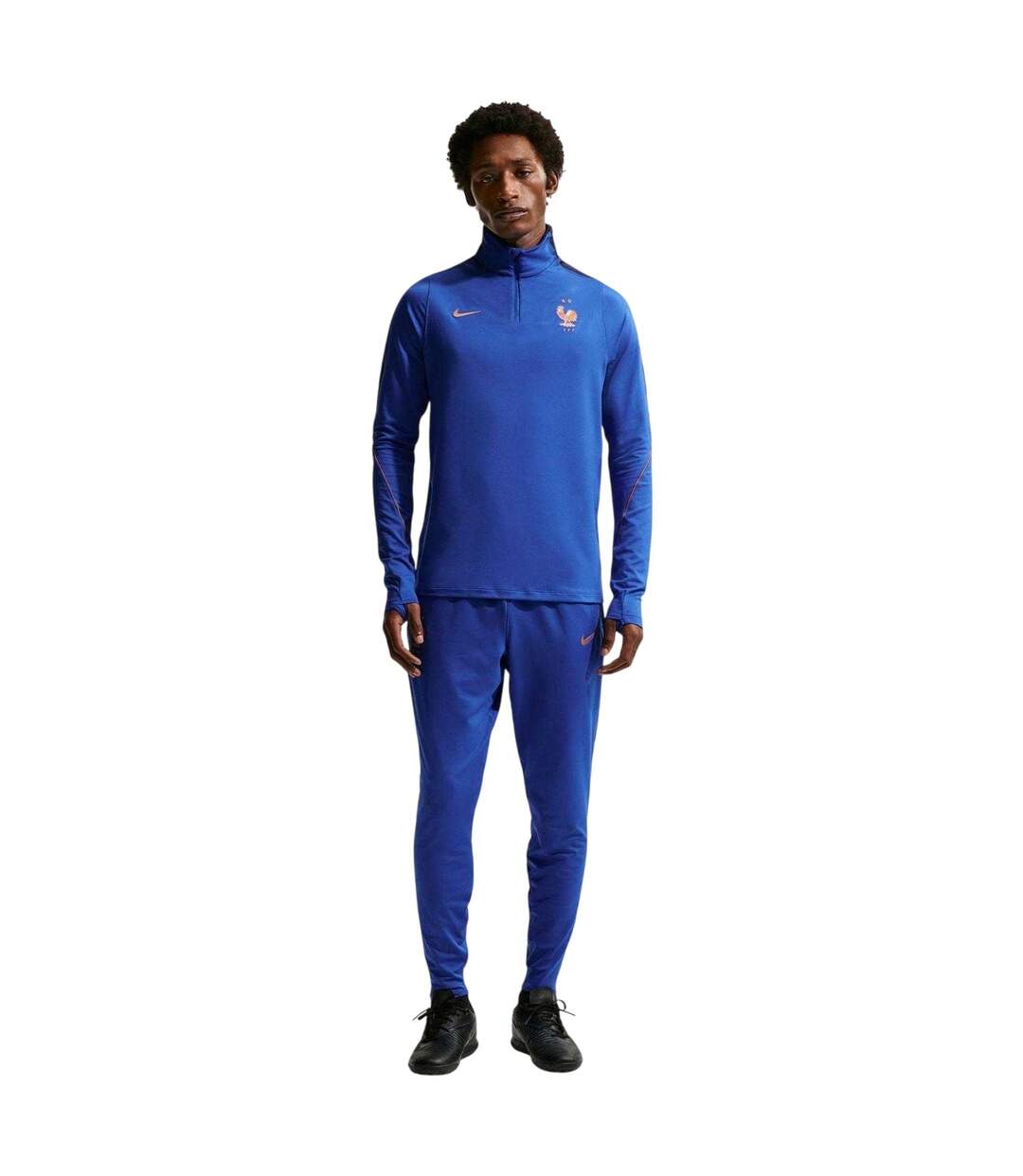 Mens France Drill Top Blue Orange Nike-1