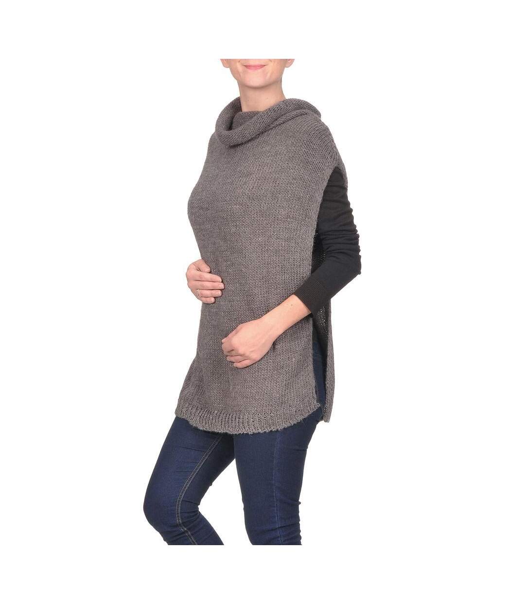 Poncho col roulé Ania  - Fabriqué en France-1