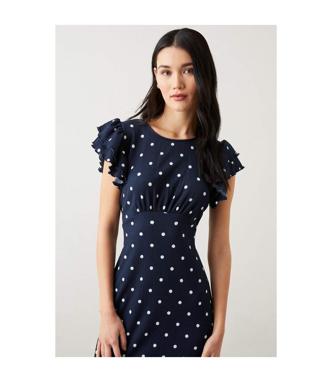 Robe mi-longue empire femme bleu marine Dorothy Perkins-3