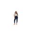 Womens/ladies Floral Ruched Top Blue Brave Soul-1