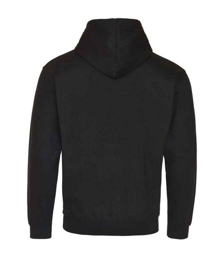 Sweat à capuche varsity femme noir vif / rouge feu Awdis