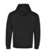 Womens/ladies varsity hoodie jet black/fire red Awdis