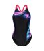 Maillot De Bain 1 Pièce Motif/style Abstrait Dreamhline Femme Noir Rose Arena-2