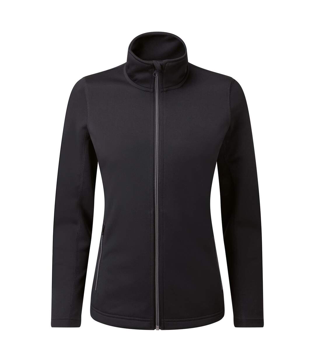 Womens/ladies dyed sweat jacket black Premier-1