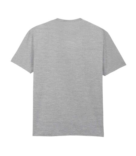 T-shirt Léger Et Uni En Coton Homme Gris Chiné Gildan