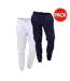 Pack Of 2  Mens Cotton Blend Slim Jogging Bottoms  Navy Grey Marl Keanu-2