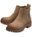 Womens/ladies Lottie Block Heel Chelsea Boots Taupe Lotus Shoes-3