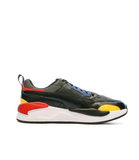 Baskets blanche/noir/jaune homme puma x-ray 2 square