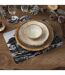 Lot de 4 Set de Table Déco Black Forest 30x40cm Noir-3