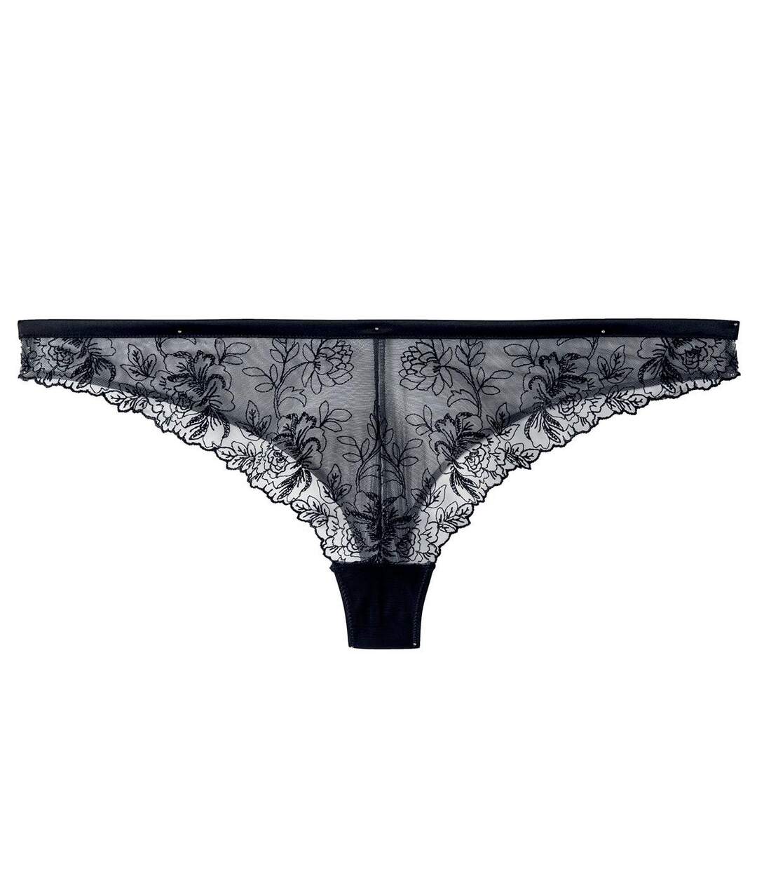 Tanga brésilien noir Splash-1