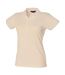 Womens/ladies coolplusfitted polo shirt natural Henbury-1