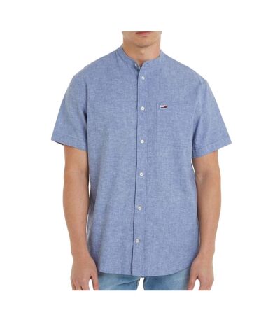 Chemisette Bleue Homme Tommy Hilfiger Mao Linen - L