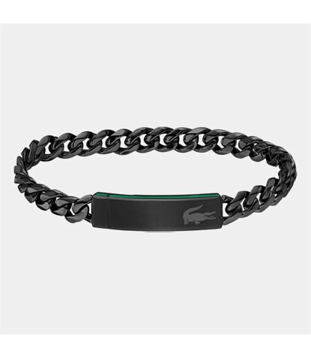 Mens Black Ion Plating Stainless Steel Bracelet One Size Black Lacoste