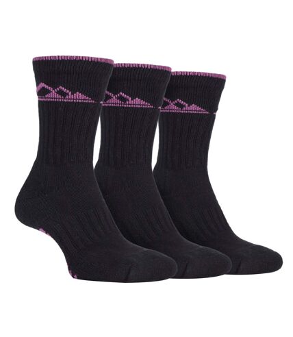 3 Pk Ladies Padded Breathable Cotton Walking Socks