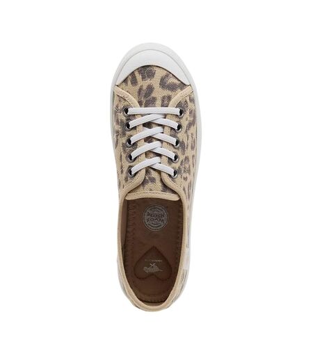 Tennis Basses En Toile Motif/style Imprimé Léopard Femme Marron Clair Léopard Rocket Dog