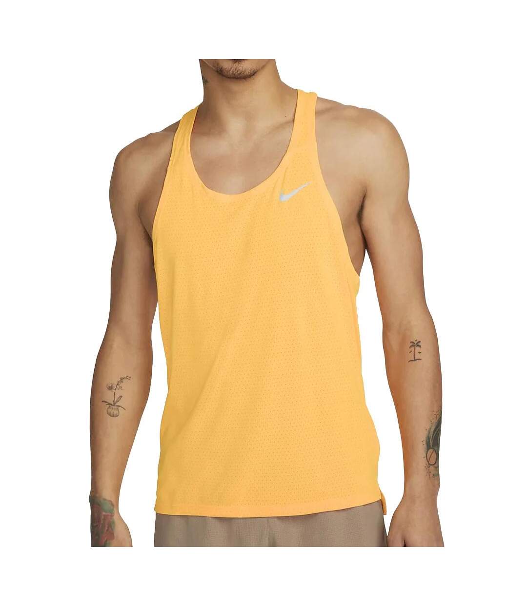 Débardeur de Sport Orange Homme Nike Fast Singlet - L