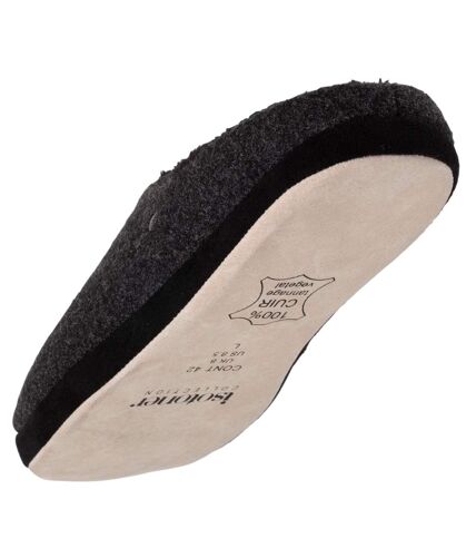 Isotoner Chaussons Mules homme ultra confortables et légers, semelle en cuir