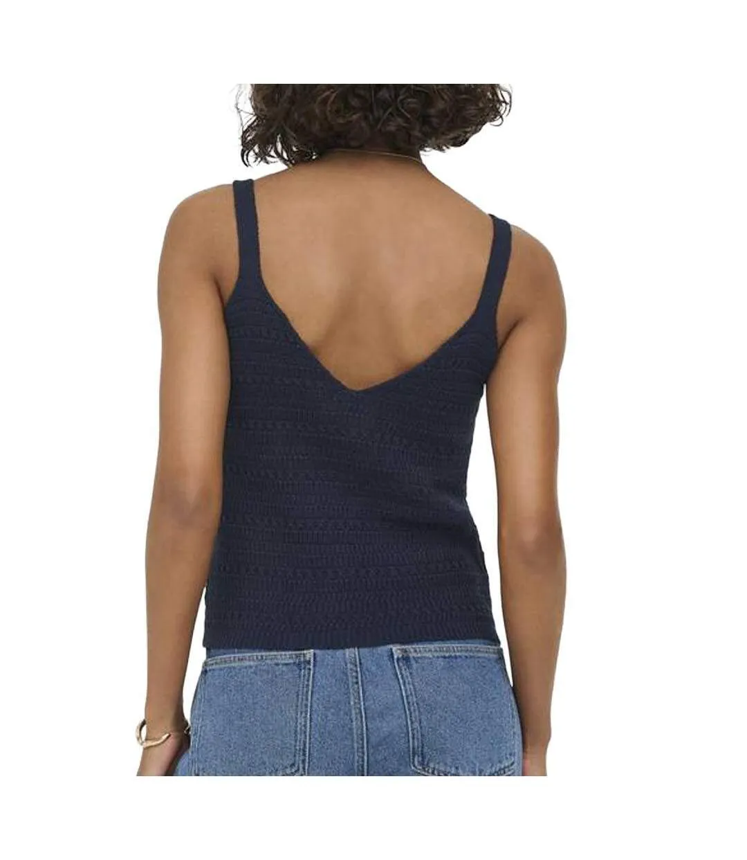 Débardeur marine femme jdy tropica-2