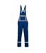 Mens bizflame ultra two tone bib and brace trouser royal blue Portwest