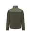 Mens Hayfield Faux Fur Lined Full Zip Fleece Top Khaki Green Mountain Warehouse-2