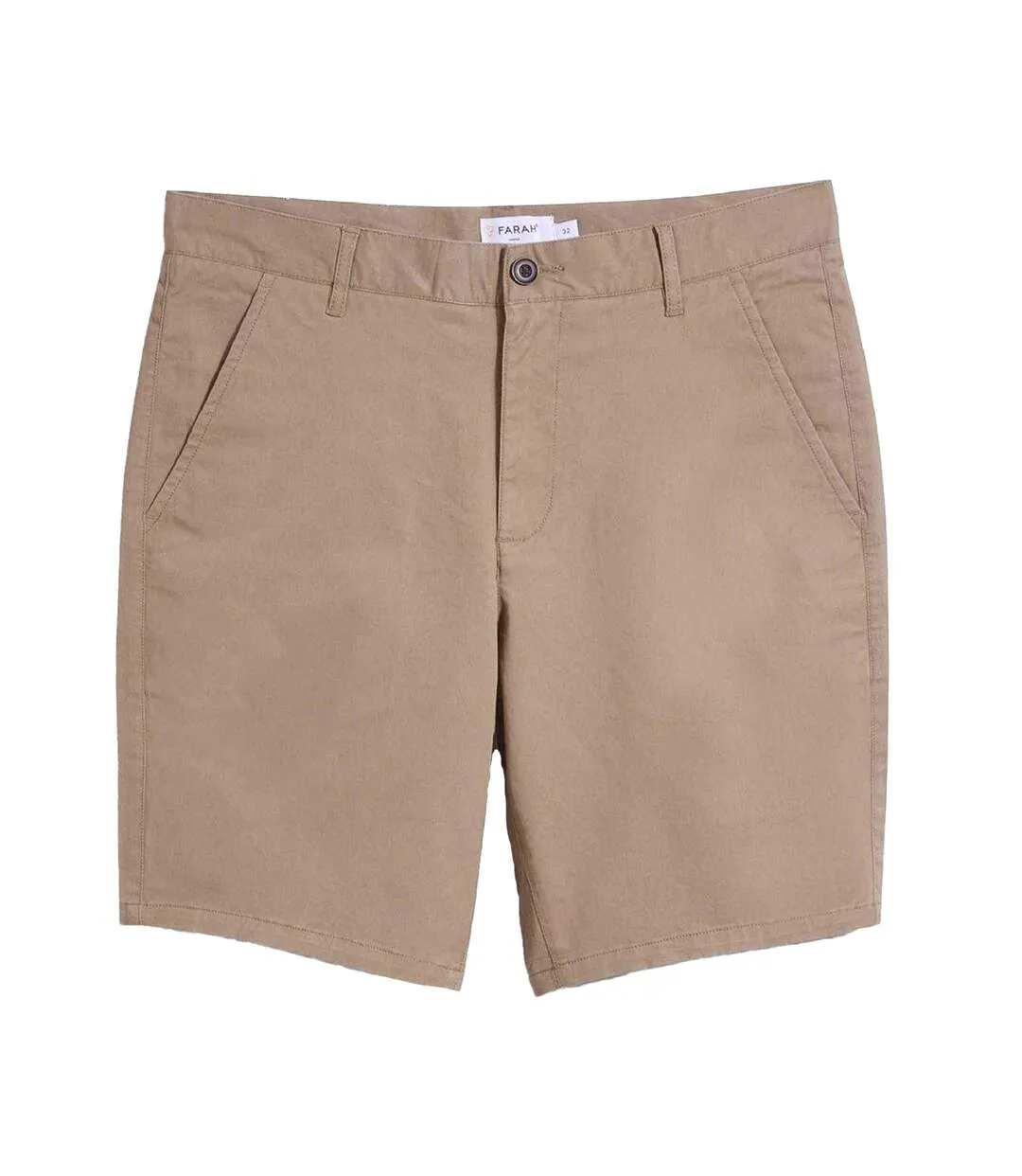 Mens Cotton Chino Shorts Beige Farah-3