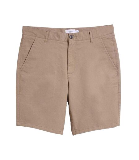 Mens Cotton Chino Shorts Beige Farah