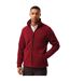 Mens artisan fleece jacket burgundy/brown Premier