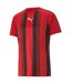 T-shirt Motif/style À Rayures Team Liga Homme Rouge Noir Blanc Puma-1