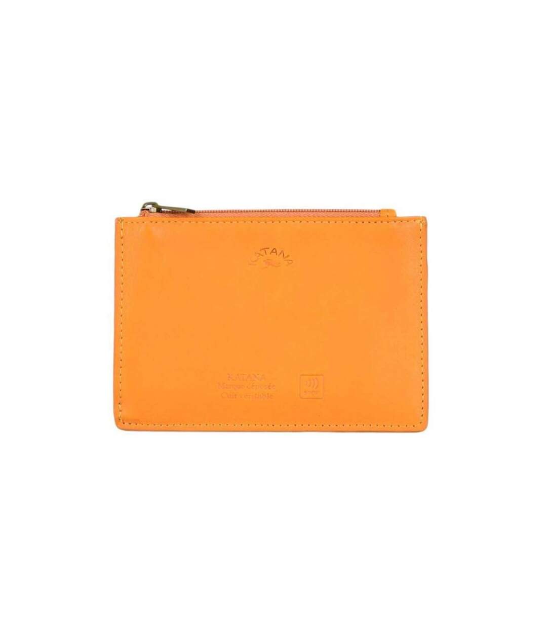 Katana - Porte-cartes compact en cuir - jaune - 8762-1