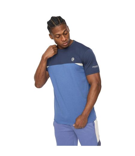 Mens Castlebay T-shirt Blue Crosshatch