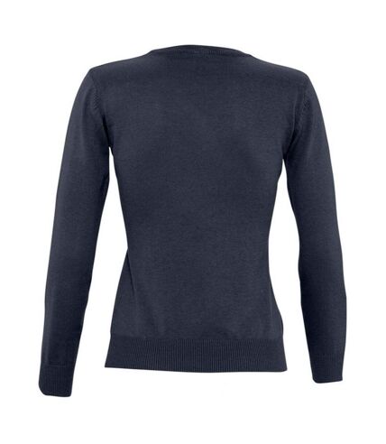 SOLS Womens/Ladies Galaxy V Neck Sweater (Navy)