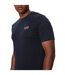 Mens Cotton Slim T-shirt Navy Silver Emporio Armani EA7-3