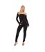 Haut Épaules Dénudées Motif/style Ruché Femme Noir I Saw It First-4