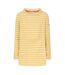 Womens/ladies Striped Roll Neck Sweatshirt Lemon Lazy Jacks-1