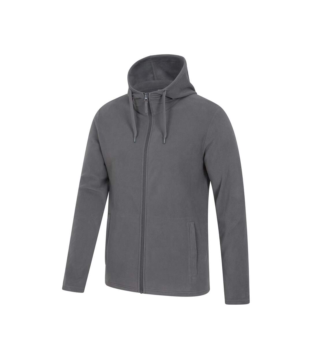 Mens Camber Fleece Full Zip Hoodie Dark Grey Mountain Warehouse-3