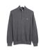 Mens Cotton Pique Half Zip Sweater Top Grey Marl Gant-1