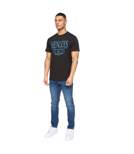 Mens henbank t-shirt black Henleys