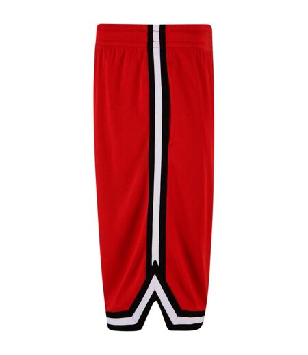 Short Motif/style À Rayures Homme Rouge Vif Noir Blanc Urban Classics