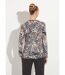 T-shirt col rond imprimé patchwork peau de bête-2