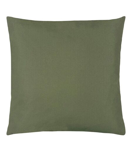 Plain outdoor cushion cover 55cm x 55cm olive Furn